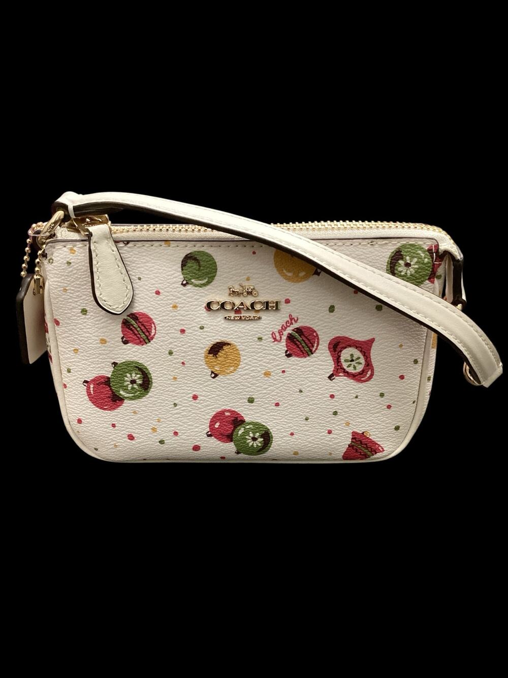NWT Coach Purse Nolita 15 C7404 Christmas Decorations Theme Cream And Colors